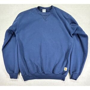 Vintage Carhartt Men's Small V-Neck  Sweatshirt Crewneck Pullover